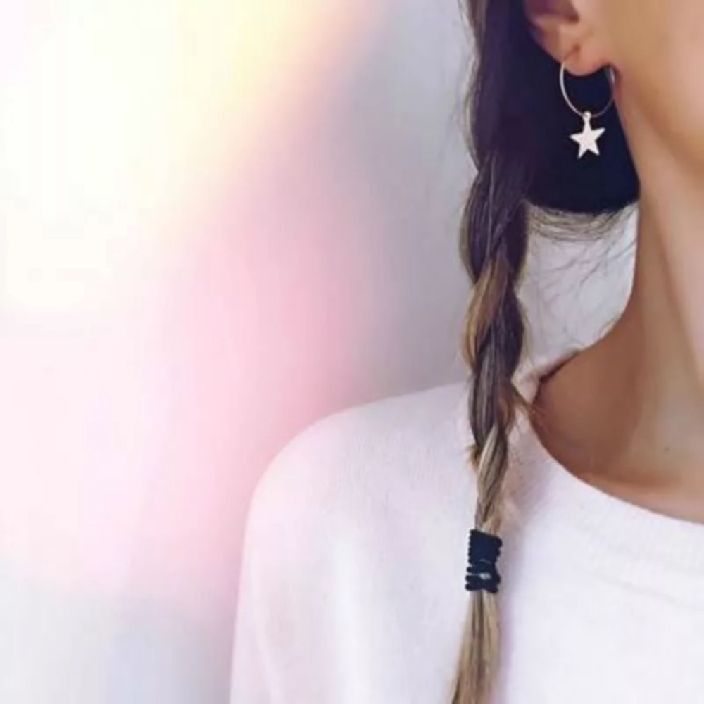 Star Hoop Earrings